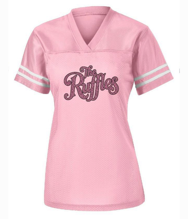 Ruffles V-Neck T-Shirt Pink