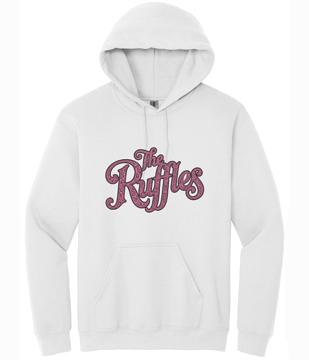 Ruffles White Hoodie Sweatshirt